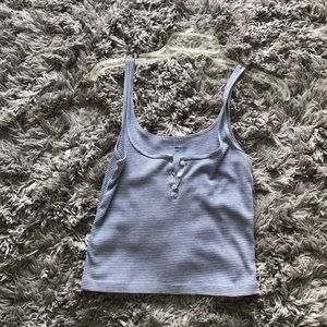 Brandy Melville striped button up tank